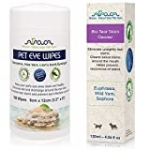 Arava Pet Eye Wipes and Tear Stain Remover – for Dogs Cats Puppies & Kittens – 100 Count – Removes Dirt Crust and Discharge – Prevents Tear Stain Infections & Irritations – Prevents New Ones