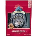 Blue Buffalo Wilderness Trail Treats High Protein Grain Free Crunchy Dog Treats Biscuits, Salmon Recipe 24-oz Bag
