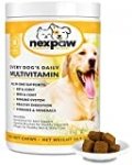 NEXPAW Multivitamins for Dogs. All-in-One Daily Dog Vitamins and Supplements for Joints, Immune System, Digestion, Skin & Coat. 120 Wheat Free Soft Chews