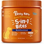 Zesty Paws No Grain Multifunctional supplements for Dogs – Glucosamine Chondroitin for Joint Support with Probiotics for Gut & Immune Health with Antioxidants for Skin & Heart Health – 90 Count