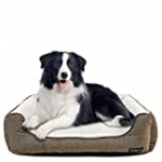Durable Dog Bed Machine Washable Medium Dog Bed Square, Comfortable Puppy Dog Bed Medium