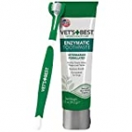 Vet’s Best Dog Toothbrush and Enzymatic Toothpaste Set | Teeth Cleaning and Fresh Breath Kit with Dental Care Guide| Vet Formulated