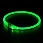 BSeen LED Dog Collar, USB Rechargeable, Glowing Pet Dog Collar for Night Safety, Fashion Light UP Collar for Small Medium Large Dog (Neon Green)