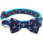 azuza Dog Collar Bow Tie, Soft Adjustable Bow tie Dog Collars for Small Dogs