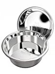 Mighty Paw Stainless Steel Dog Bowls (2 Pack) | Non-Slip Rubber Bottom and No Spill Design. Dishwasher Safe Metal Food & Water Dish Set for Small & Large Pet Breeds. (Small, Dogs <30 lbs, 5.5”)