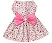 Petroom Sweet Puppy Dog Dress,Cute Princess Cat Dresses Dog Skirt for Small Girl Dogs (Pink,S)