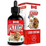 Hеmp Oil Dogs Cats – Anxiety, Pain, Stress, Arthritis, Seizures Relief – Better Sleep – Grown & Made in USA – Omega 3, 6, 9 & Vitamin E (30 ml)