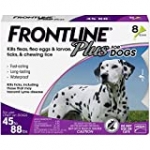 FRONTLINE Plus Flea and Tick Treatment for Dogs (Large Dog, 45-88 Pounds, 8 Doses)