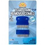 Tear Eye Stain Remover Combs | Set of 2 | Clean and Remove Residue, Dirt, Buildup around Pet Eyes | Best for Dogs & Cats Fur and Coats
