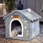 BXEBUI Dog House Indoor Memory Sponge, Foldable Dog House Kennel Bed Mat with Cushion for Small Medium Large Dogs Cats, Winter Warm Cat Nest Puppy Cave Sofa Pet Products (Medium)