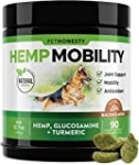 PetHonesty Hemp Hip & Joint Supplement for Dogs w/Hemp Oil & Hemp Powder – Glucosamine Chondroitin for Dogs w/Turmeric, MSM, Green Lipped Mussel, Dog Treats Improve Mobility,Reduces Discomfort – Bacon