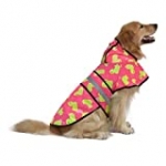HDE Dog Raincoat Hooded Slicker Poncho for Small to X-Large Dogs and Puppies (Pink Ducks, X-Large)