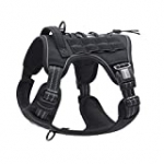 Auroth Tactical Dog Harness for Small Medium Dogs No Pull Adjustable Pet Harness Reflective K9 Working Training Easy Control Pet Vest Military Service Dog Harnesses Black M