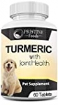 Pristine Foods Turmeric Hip & Joint Complex for Dogs with Glucosamine Chondroitin MSM – Best Anti Inflammatory for Dogs – Arthritis Pain Relief – Supplement for Joint Health – 60 Chewable Tablets