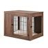 HOSKL Wood Cat House Outdoor – Pet Cat & Dog Wooden House Living House Kennel with Balcony,Fence of Roof,2 Layers Deluxe Pets Villa, Warm Hut, Living Shelter (B)