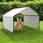 Lingusta Dog Shade Shelter Outdoor Tent for Medium/Large Dogs,Outdoor Dog House,4’x4’x3′ Dog Tent Outdoor,Outside Sun Rain Canopy Pet Houses for Dog/Cat/Rabbit/Pig