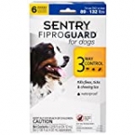 SENTRY Fiproguard for Dogs, Flea and Tick Prevention for Dogs (89-132 Pounds), Includes 6 Month Supply of Topical Flea Treatments