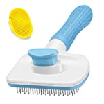 YINGJI Slicker Pet Grooming Brush for Dogs & Cats with Long or Short Hair – Gently Removes Loose Undercoat, Mats, Tangled Hair – Your Dog & Cat Will Love with This Grooming Brush (Blue)
