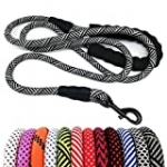 MayPaw Heavy Duty Rope Dog Leash 6Ft, 1/2″ Thick Nylon Pet Training Leash, Soft Padded Handle Lead Leash for Large Medium Dogs