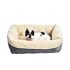 Furhaven Pet Dog Bed – Orthopedic Ultra Plush Faux Fur and Suede Traditional Sofa-Style Living Room Couch Pet Bed with Removable Cover for Dogs and Cats, Deep Pool, Jumbo