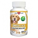 Omega 3 for Dogs – Salmon Oil for Dogs – Itch Relief, Brain Health, Skin and Coat, DHA EPA Fatty Acids, Immune Support – 120 Chew-able Tablets