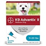 K9 Advantix II Flea and Tick Prevention for Medium Dogs, 11-20 Pounds