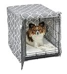 New World PeT Products Dog Crate Cover Featuring Teflon Fabric Protector, Dog Crate Cover Fits Midwest 24-Inch Dog Crates, Light Gray Designer Pattern