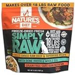 Nature’s Diet Simply Raw® Freeze-Dried Raw Whole Food Meal – Makes 18 Lbs Fresh Raw Food with Muscle, Organ, Bone Broth, Whole Egg, Superfoods, Fish Oil Omega 3, 6, 9, Probiotics & Prebiotics (Beef)