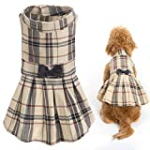 CHOLOGIFT Classic Plaid Dog Dress Cute Puppy Clothes Outfit Medium