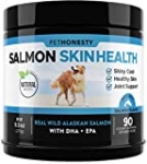 Salmon Oil for Dogs – Omega 3 Fish Oil For Dogs All-Natural Wild Alaskan Salmon Chews Omega 3 for Dogs for Healthy Skin & Coat, Cure Itchy Skin, Dog Allergies, Reduce Shedding – 90 Ct. Fish Oil