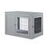 LINLUX Wire Dog Crate Kennel Cage with Double Lockable Doors, Decorative Medium Large Pet Crate End Table, Wood Furniture Dog Cave House, Indoor, Chew-Proof (Brown)