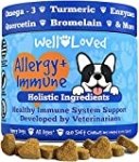 Well Loved Dog Allergy Relief – Itch Relief for Dogs, Made in USA, Vet Developed, Hot Spot Treatment for Dogs, Dog Allergy Chews, Anti Itch, Seasonal Skin Allergies & Immune Supplement, Omega 3, 120ct