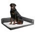 BarkBox Outdoor All Weather Dog/Cat Bed, Waterproof, Removable Cover, Cooling Foam Layer & Memory Foam for Orthopedic Joint Relief, All Season Camping Crate Pet Mattress for Small/Medium/Large Pets