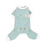 kyeese Dog Pajamas Cotton Stretchable Dog Jumpsuit 4 Legs Strip PJS Pet Puppy Cat Pajamas Lightweight