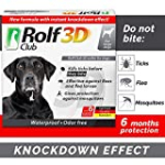 Rolf Club 3D FLEA Collar for Dogs – Flea and Tick Prevention for Dogs – Dog Flea and Tick Control for 6 Months – Safe Tick Repellent – Waterproof Tick Treatment (L)