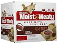 Purina Moist and Meaty Steak Flavor Soft Dog Food Pouches – 36 ct. Pouch