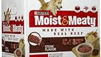 Purina Moist and Meaty Steak Flavor Soft Dog Food Pouches – 36 ct. Pouch