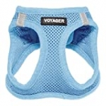 Best Pet Supplies Voyager Step-in Air Dog Harness – All Weather Mesh Step in Vest Harness for Small and Medium Dogs Baby Blue (Matching Trim), M (Chest: 16-18″)