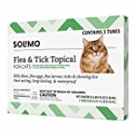 Amazon Brand – Solimo Flea and Tick Topical Treatment for Cats (over 1.5 pounds), 3 Doses