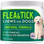 Chewable Flea and Tick Treats for Dogs – Made in USA – Natural Flea and Tick Solution – Bacon Flavor – 150ct