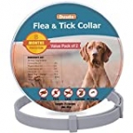 Duuda 2 Pcs of Tick and Flea Collar for Dogs – 8 Months Continuous Protection and Prevention – Waterproof and 100% Natural Essential Oil Extract – Adjustable for All Breeds and Size