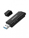 UGREEN SD Card Reader Portable USB 3.0 Dual Slot Flash Memory Card Adapter Hub for TF SD Micro SD SDXC SDHC MMC RS-MMC Micro SDXC Micro SDHC UHS-I for Mac Windows Linux Chrome PC Laptop
