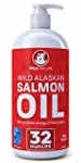 Salmon Oil for Dogs & Cats, Fish Oil Omega 3 EPA DHA Liquid Food Supplement for Pets, Wild Alaskan 100% All Natural, Supports Healthy Skin Coat & Joints, Natural Allergy & Inflammation Defense, 32 oz