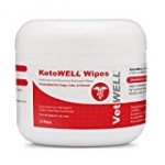 KetoWELL Chlorhexidine Wipes with Ketoconazole for Dogs & Cats Antifungal & Antiseptic Medicated Pet Wipes for Hot Spots, Ringworm, Yeast, Fungal Infections, Acne & Pyoderma – 50 Count