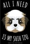Shih Tzu Notebook: Large Lined Journal For Your Daily To do List Note | 100 pages Decorated With Small Dogs Face Designs and Puppy Head Oranement | … Book Gift to Keep track & Record Information