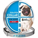 Fleebs Dog Collar for 8-Month Validity Period Adjustable with Essential Oils nаturаl Treatment and Prevention Collar for Dogs One Size Fits All