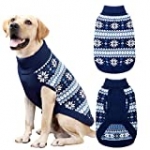 KOOLTAIL Cable Knit Dog Sweater Turtleneck, Warm & Comfortable Dog Cold Weather Clothes with Snowflake Pattern, Classic Knitwear Dog Winter Coat Outfits for Small Medium Large Dogs