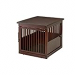 Richell Wooden End Table Crate, Medium, Dark Brown