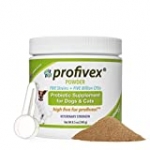 VETNIQUE LABS Profivex Probiotics for Dogs and Cats: Daily Pet Digestive 5 Strain Probiotics Powder with Prebiotics & Added Fiber from Sweet Potato – Pork Liver Flavor