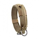 Yunlep Adjustable Tactical Dog Collar Heavy Duty Metal Buckle with Control Handle for Dog Training,1.5″ Width (L, Coyote Brown)